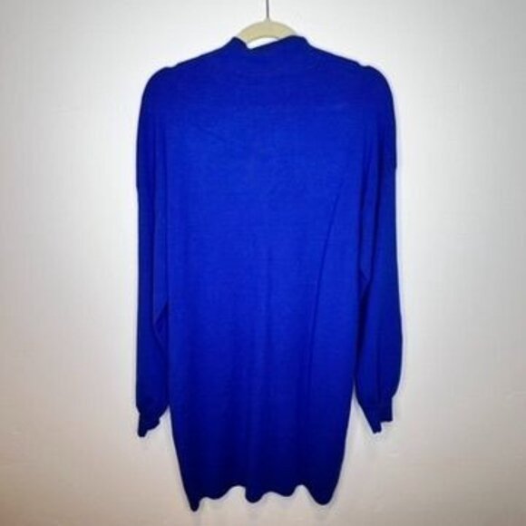 Vero Moda Womens Blue Funnel Neck Knit Dress Long Sleeves Size M Relaxed Fit NWT - Picture 6 of 7